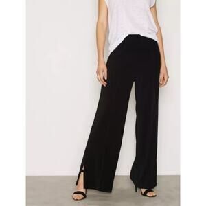 By Malene Birger Mulanas Black Wide Leg Pants Ankle Slit Womens Size XS